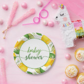 Lemon Baby Shower Plate Pappteller (Party)