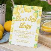 Lemon Baby Shower Say Baby Game nicht Sockelschild