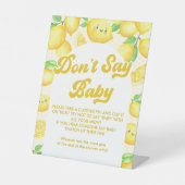 Lemon Baby Shower Say Baby Game nicht Sockelschild (Vorderseite)