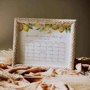 Lemon Baby Shower schätzt den Terminkalender Poster