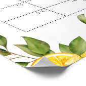 Lemon Baby Shower schätzt den Terminkalender Poster (Ecke)