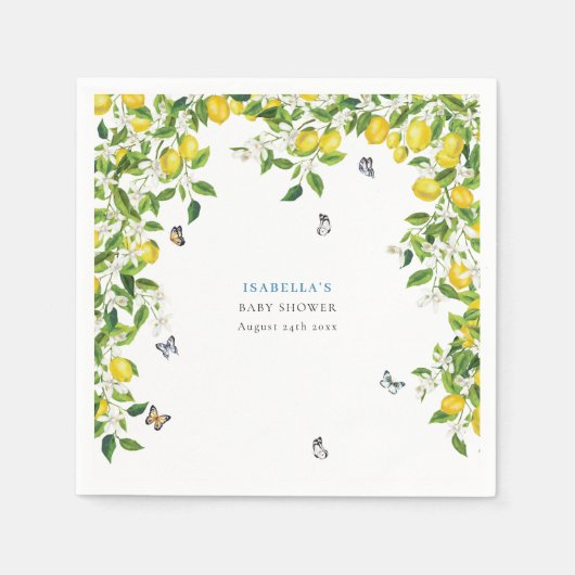 Lemon Baby Shower Serviette (Vorderseite)