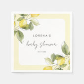 Lemon Baby Shower Serviette (Vorderseite)