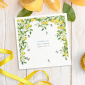 Lemon Baby Shower Serviette