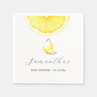 Lemon Baby Shower Serviette