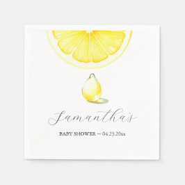 Lemon Baby Shower Serviette