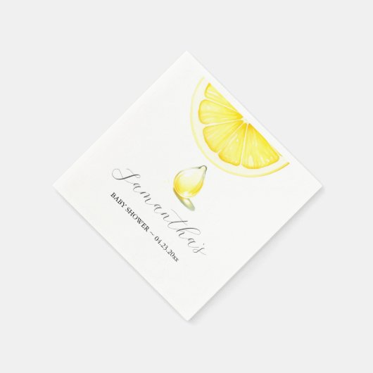 Lemon Baby Shower Serviette (Ecke)