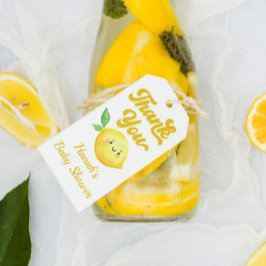 Lemon Baby Shower Vielen Dank für Ihre Unterstützu Geschenkanhänger