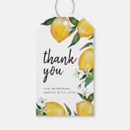 Lemon Baby Shower Vielen Dank Geschenkanhänger