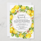 Lemon Babybrunch-Dusche, Zitronen geschlechtsneutr Einladung (Vorderseite)