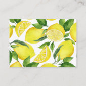 Lemon Babydusche wie groß ist Mama's Bauch Begleitkarte (Rückseite)