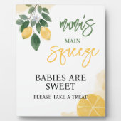 Lemon Babys sind ein Sweet Baby Dusche Schild Fotoplatte (Vorderseite)