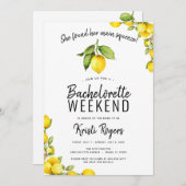 Lemon Bachelorette Wochenende Einladung (Vorne/Hinten)