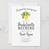 Lemon Bachelorette Wochenende Einladung (Vorderseite)