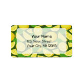 Lemon Background Adressaufkleber (Vorne)