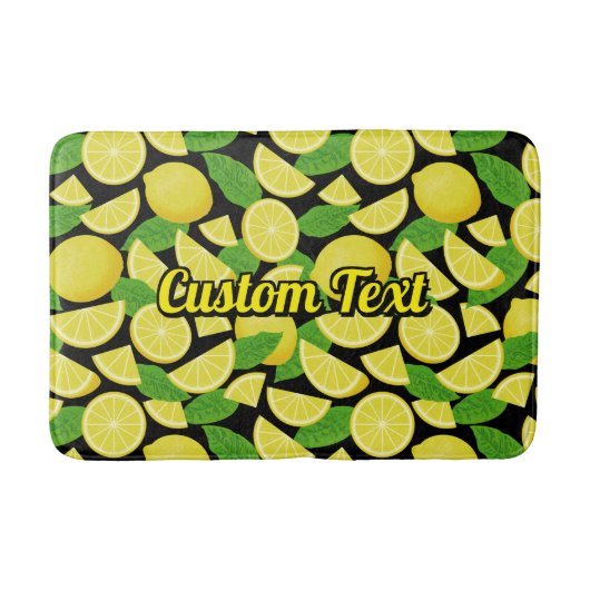 Lemon Background Badematte (Vorderseite)