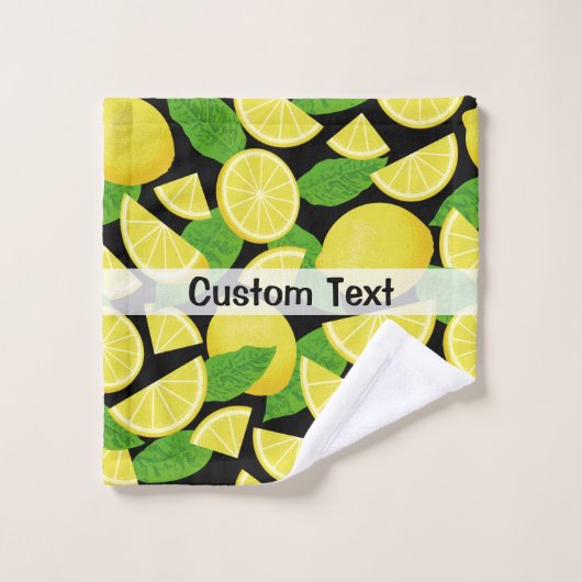 Lemon Background Badhandtuch Set (Waschlappen)