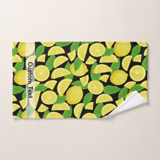 Lemon Background Badhandtuch Set (Handtuch)