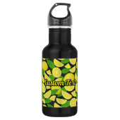 Lemon Background Edelstahlflasche (Vorderseite)