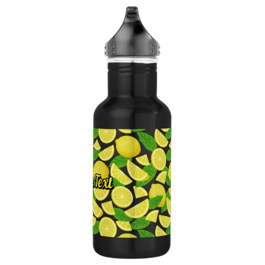 Lemon Background Edelstahlflasche (Rechts)