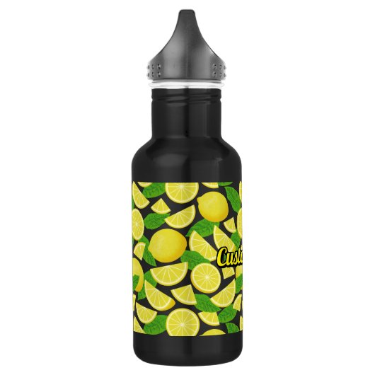 Lemon Background Edelstahlflasche (Links)