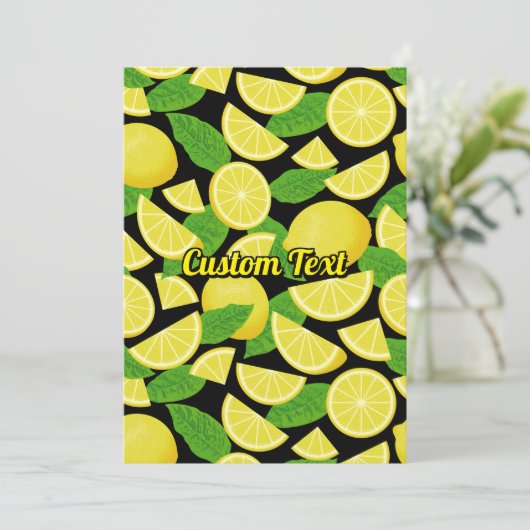 Lemon Background Einladung (Stehend Vorderseite)