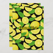Lemon Background Einladung (Vorne/Hinten)