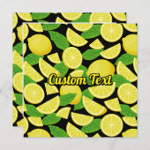 Lemon Background Einladung (Vorne/Hinten)