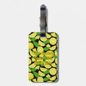 Lemon Background Gepäckanhänger (Rückseite vertikal)