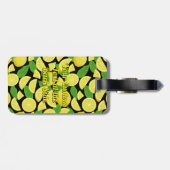 Lemon Background Gepäckanhänger (Rückseite horizontal)