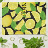 Lemon Background Geschirrtuch (Gefaltet)