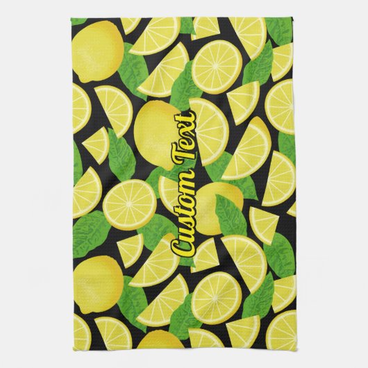 Lemon Background Geschirrtuch (Vertikal)