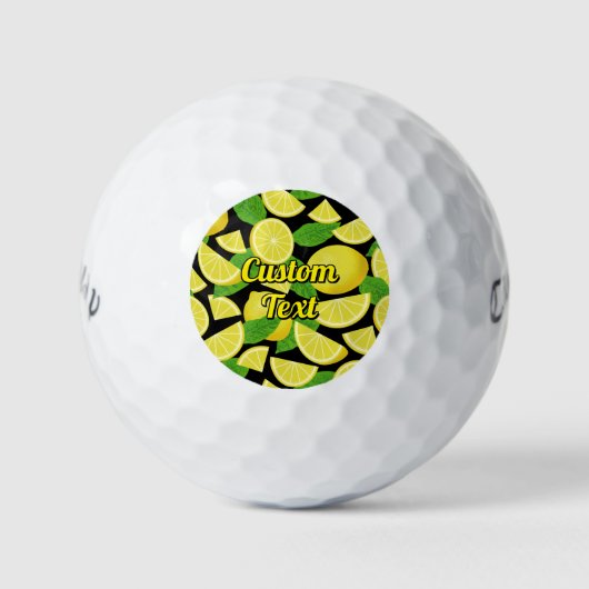 Lemon Background Golfball (Vorderseite)