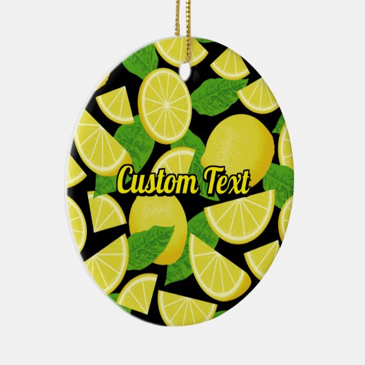 Lemon Background Keramik Ornament (Rechts)