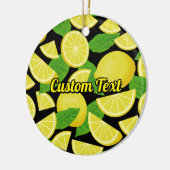 Lemon Background Keramik Ornament (Links)