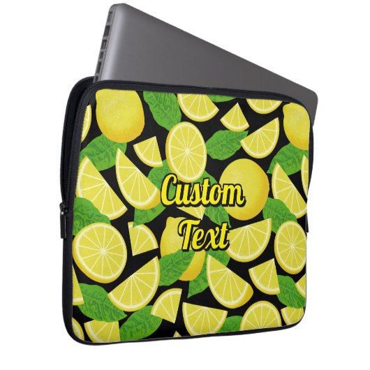 Lemon Background Laptopschutzhülle (Vorne Rechts)