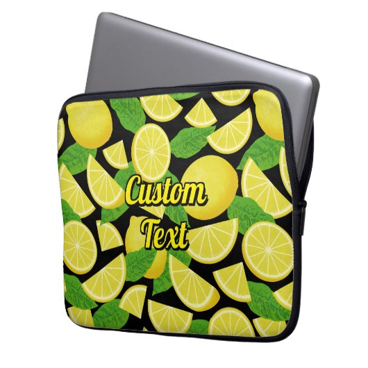 Lemon Background Laptopschutzhülle (Vorderseite Links)