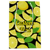 Lemon Background Mittlere Geschenktüte (Vorderseite)