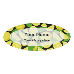 Lemon Background Namenschild