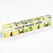 Lemon Background Namensplakette