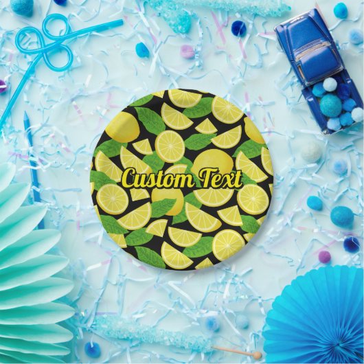 Lemon Background Pappteller (Party)