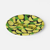 Lemon Background Pappteller (Schrägansicht)
