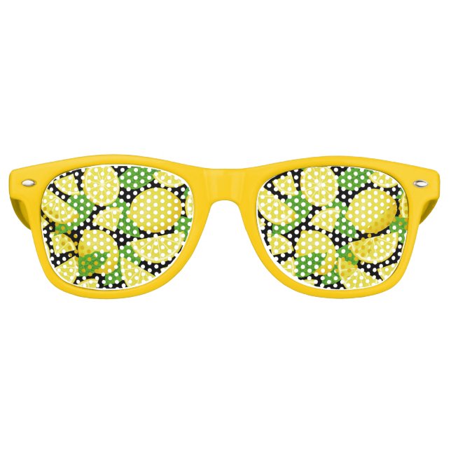 Lemon Background Partybrille (Vorderseite)