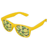 Lemon Background Partybrille (Schrägansicht)