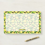 Lemon Background Post-it Klebezettel (Auf Schreibtisch)