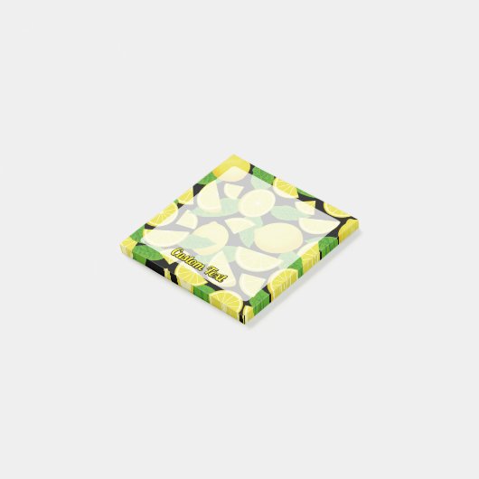 Lemon Background Post-it Klebezettel (angewinkelt)