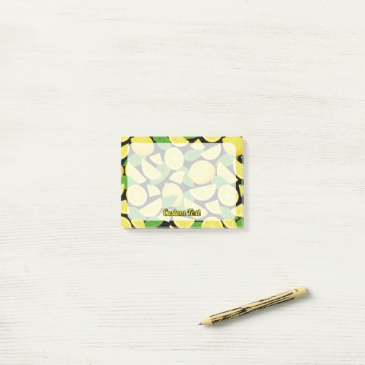 Lemon Background Post-it Klebezettel (Auf Schreibtisch)