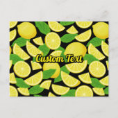 Lemon Background Postkarte (Vorderseite)
