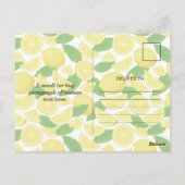 Lemon Background Postkarte (Rückseite)