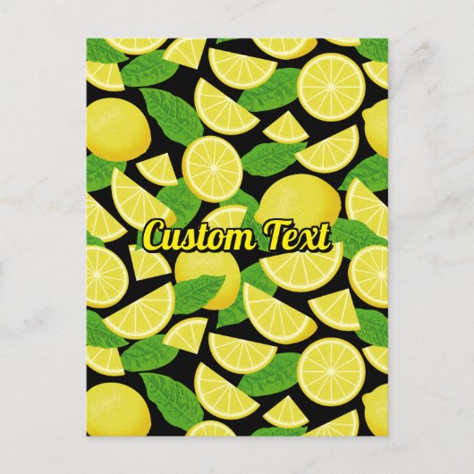 Lemon Background Postkarte (Vorderseite)